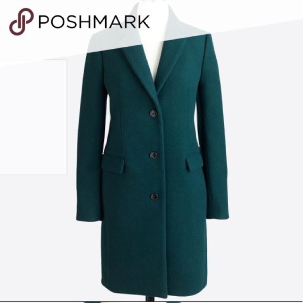 Forest Green JCrew Wool Topcoat